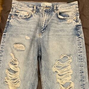 Distressed jeans